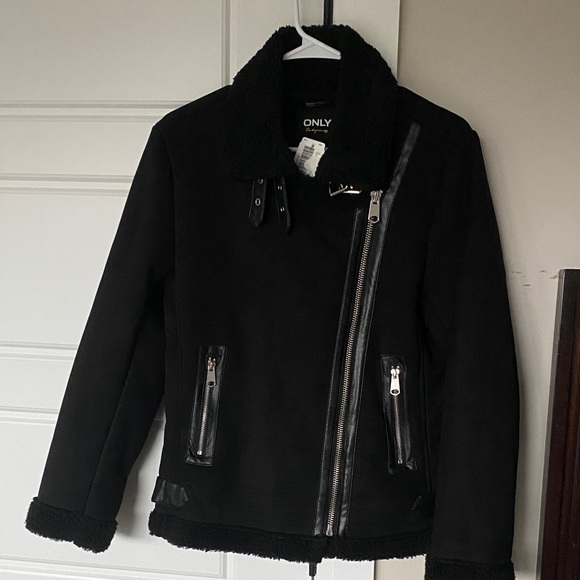 Only Jackets & Blazers - Black winter jacket by Only. NWT, biker style, pockets